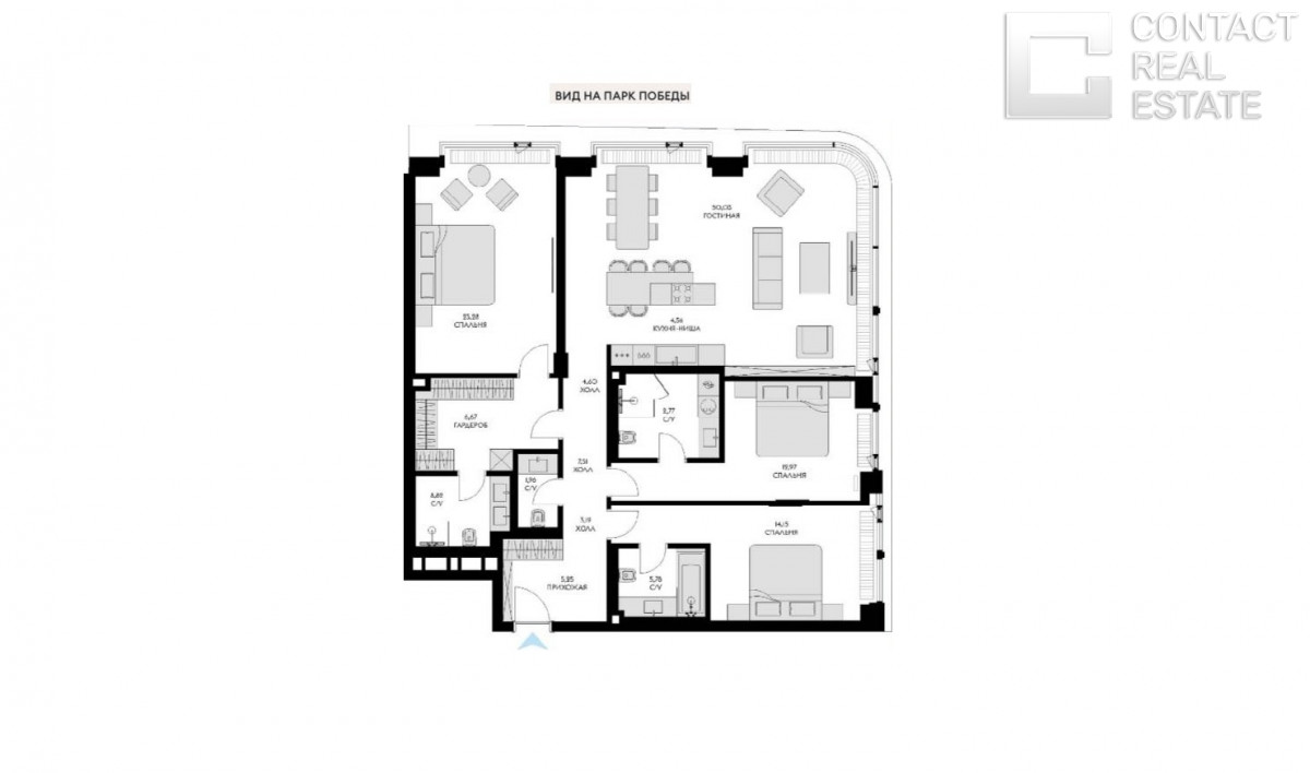 Братьев Фонченко ул., д. 1, корп. 3, «Victory Park Residences (Виктори Парк Резиденсез)»
